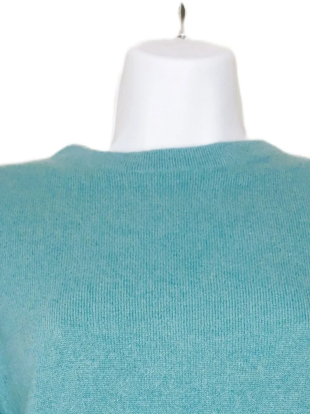 Talbots Cashmere Sweater 3/4 Sleeves Small Petite Green